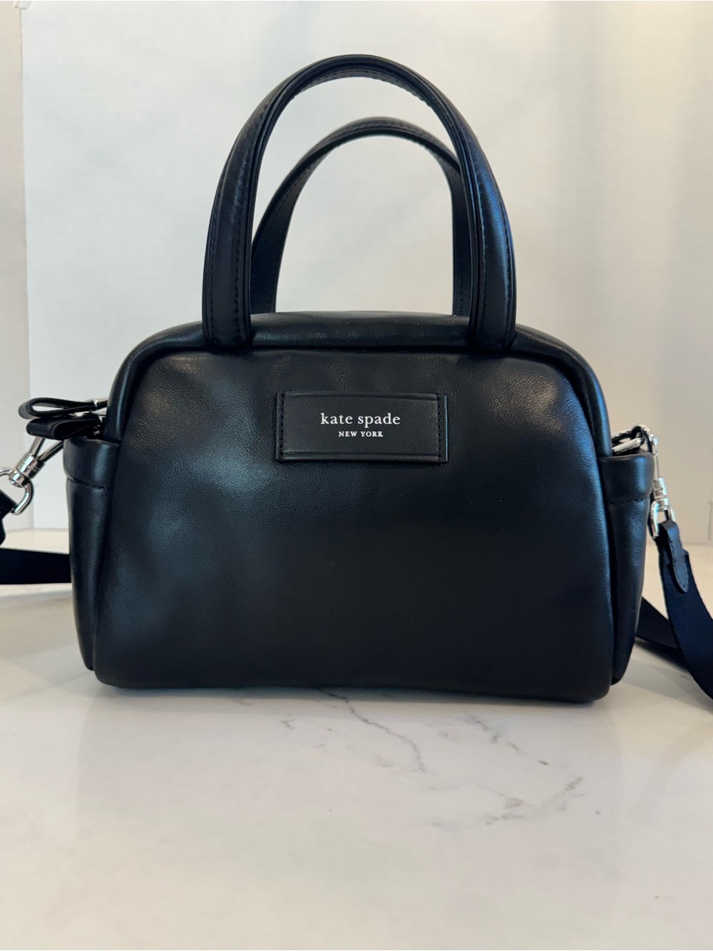 kate spade Black Puffed Satchel Handbag - Crossbody